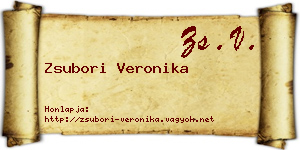 Zsubori Veronika névjegykártya